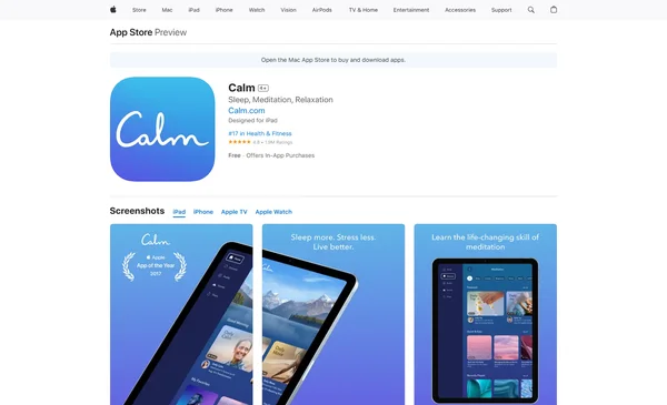 Calm: Meditation and Sleep