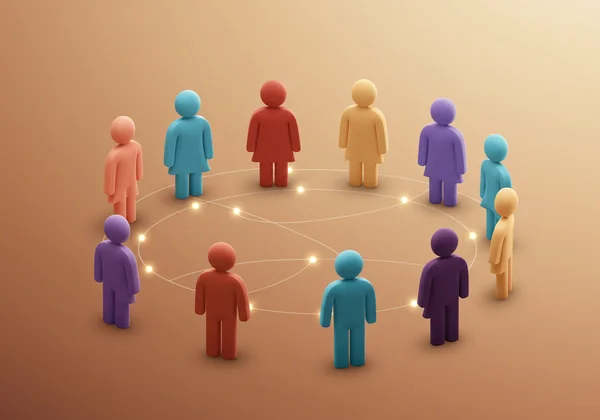 Diverse community in supportive discussion