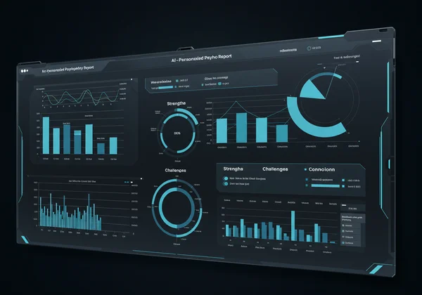 A screen displaying an AI-personalized psychopathy report