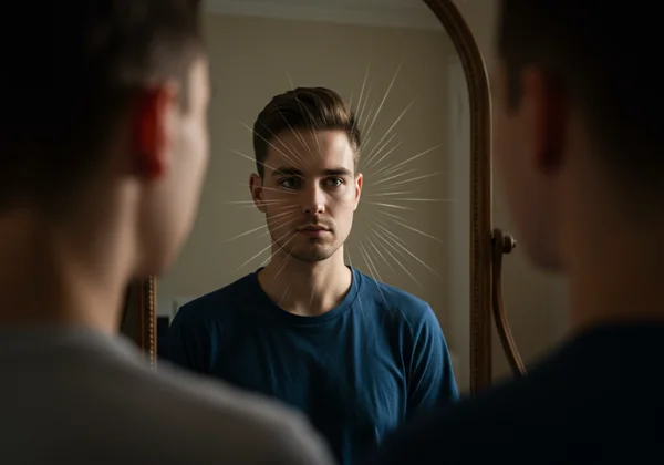 Person using test results for self-awareness and growth.