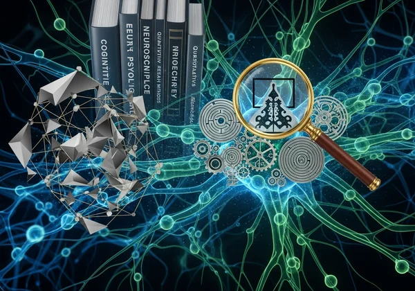 Symbolic image of scientific research and psychological principles